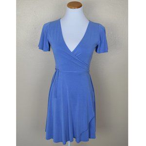 Lulu's Flutter Sleeve Wrap Dress V-Neck Short Sleeve